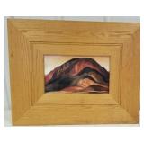 WIDE oak frame - Abstract mountain landscape