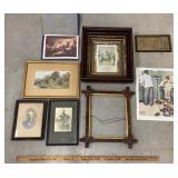 Box of misc art - Norman Rockwell, presidential,