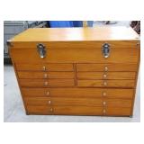 9 drawer oak machinist/ewelry chest