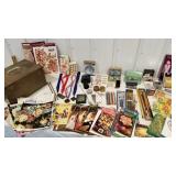 Lots of craft cut outs, greeting cards, playing