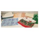 9 tablecloths, round, triangle, white lace