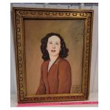 Portrait painting on canvas - nice frame