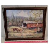 Covered bridge/Cola horse print