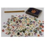 Cigar box with stamps