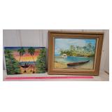 2 painting - DeVente & Mickel?? - Caribbean??