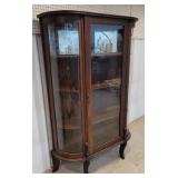 Curved glass china cabinet