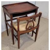 Phone stand with chair