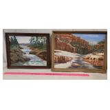 2 paintings - "Lapp" from Corning NY