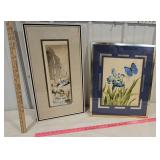 2 retro watercolors - both have damage