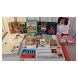 Walt Disney books, cookbook, world atlas, etc