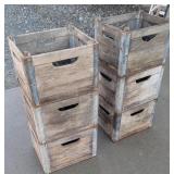Wigsten farms wooden milk crates