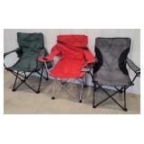 3 folding chairs