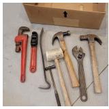 Hammers, pipe wrench,etc