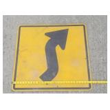 Curve sign aluminum