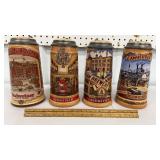 4 Budweiser steins Classic Collection