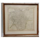 Framed map of Germany  anti-glare glass