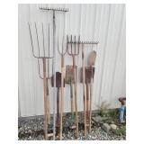 Hand tools- shovels, rakes, forks