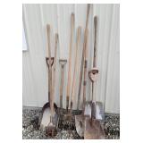 Hand tools- shovels, rake, fork