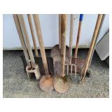 Hand tools- shovels, post hole diggers, hole