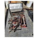 Tool box, tools, tubing cutters, pliers, etc