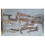 C clamps, pliers, brake tools