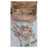 Tool box with contents wrenches,