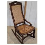 Rose carved ladies rocker