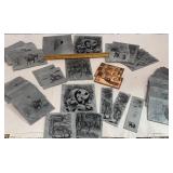 Box of steel and copper engravings - mostly of