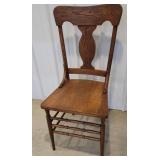Oak t-back chair