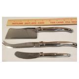 French Laguiole, 3 piece knife set w/wood case