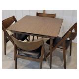 Stakmore folding table and 4 chairs