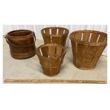 3 apple baskets & a firkin