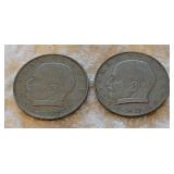 2 1947 Deutsche marks coins