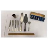 Pretty flatware, s&p, etcmost is marked sterling