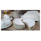 Large box - gold trays, plates, etc...