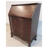 Claw and ball sectary desk * top has mark