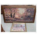 2 large prints - winter and fall
