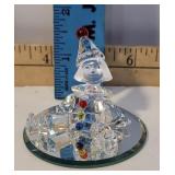 Pretty Swarovski clown w/mirror