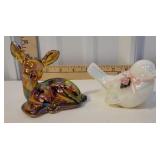 2 Pcs Fenton - bird & deer