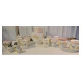 Box of Cosmos milk glass - some flea nips