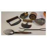 Box primitive kitchenware - early butter mold,