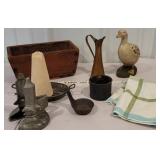 Box primitives - pewter cake mold, copper