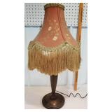 Lamp with fringe lamp shade