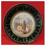 Royal Vienna portrait plate  Dutch scene