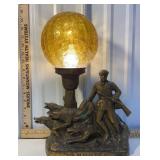 Art Deco radio lamp The Hunter