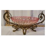 Signed Baccarat Depose candy dish with ornate