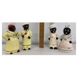 2 pairs black Americana s&p shakers