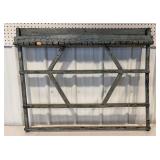 Primitive pine spoon rack w/ original blue paint