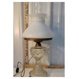 Peanut pattern lamp with shade & chimney