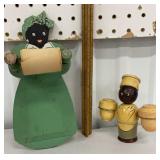 Black Americana s&p shaker and note paper